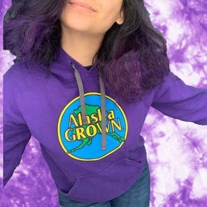 Alaska Grown Purple Sweat Shirt S